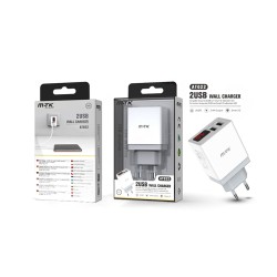 ADAPTADOR DE CARREGADOR MTK AT022 BL+GR 2 PORTAS USB 2,4A MÁX. BRANCO+CINZA ADAPTADOR DE CARREGADOR MTK AT022 BL+GR 2 PORTAS USB 2,4A MÁX. BRANCO+CINZA